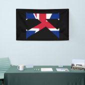 K Monogram overlay op Union Jack Flag (v) bubrcent Spandoek (Beurs)