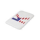 K Monogram overlay op USA Flag bmcnt Badmat (Gekanteld)