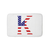 K Monogram overlay op USA Flag bmcnt Badmat (Voorkant)