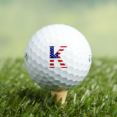 K Monogram overlay op USA Flag css gbcnt Golfballen (Insitu Shirt)