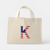 K Monogram overlay op USA Flag tcnt Mini Tote Bag (Achterkant)