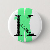 K monogram ronde button 5,7 cm (Voorkant)