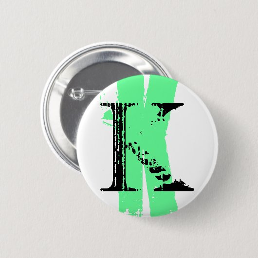 K monogram ronde button 5,7 cm (Voorkant /achterkant)