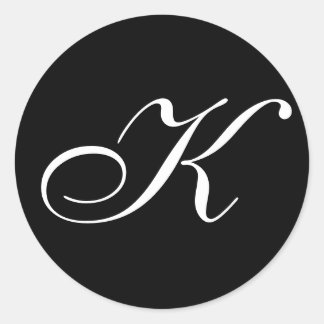 K Monogram Stickers