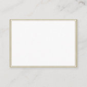 K Monogram Wit/Beige Lijst Receptie Kaart (Achterkant)