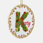 K monogrammed christmas ornament CUSTOMIZE (Rechts)
