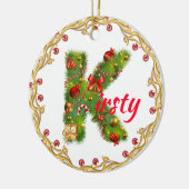 K monogrammed christmas ornament CUSTOMIZE (Links)