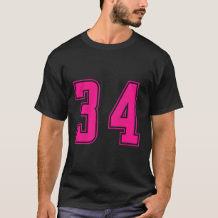K Nummer 34 Team Junior Sport Genummerd Uniform T-shirt