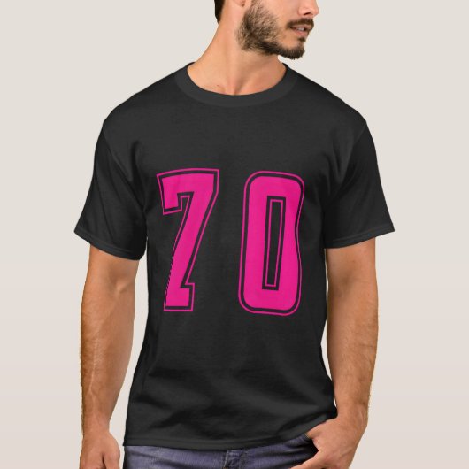 K Nummer 70 Team Junior Sport Genummerd Uniform T-shirt (Voorkant)