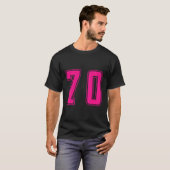 K Nummer 70 Team Junior Sport Genummerd Uniform T-shirt (Voorkant volledig)