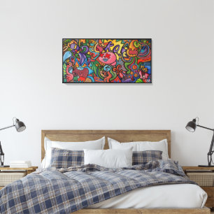 K.O. Door Squid Fear City (2.5) Canvas Afdruk