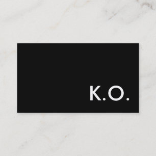 k.o. knockout visitekaartje