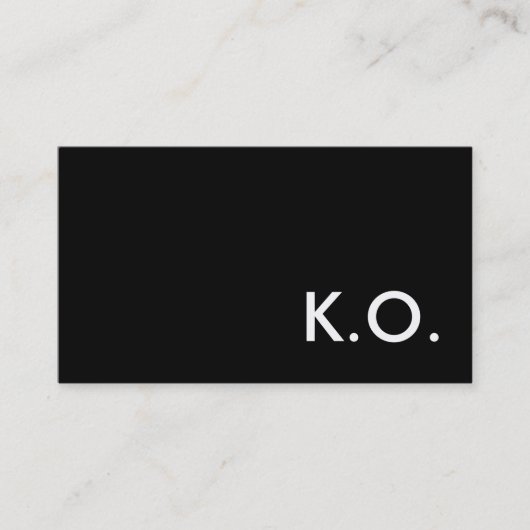 k.o. knockout visitekaartje (Voorkant)