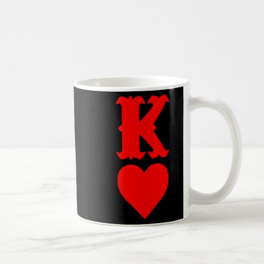 K Of Hearts Love Couples Valentines Day For  Koffiemok (Rechts)