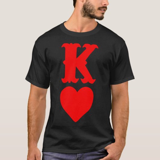 K Of Hearts Love Couples Valentines Day For  T-shirt (Voorkant)