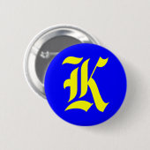 K - OUD ENGELS RONDE BUTTON 5,7 CM (Voorkant /achterkant)