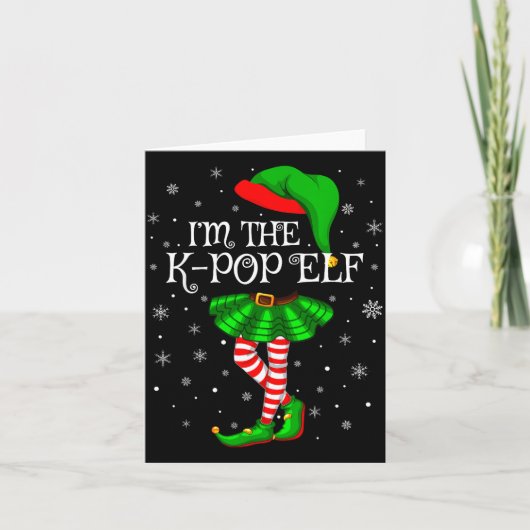K-p Elf Christmas Matching Family Women Girls Elf  Kaart (Voorkant)