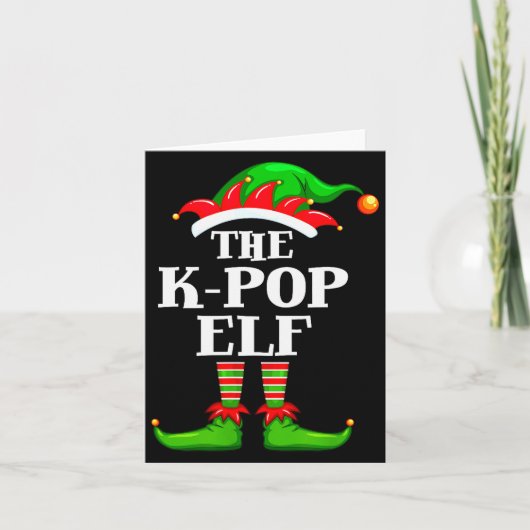 K-p Elf Matching Family Group Christmas Party Pyja Kaart (Voorkant)