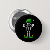 K-p Elf Matching Family Group Christmas Party Pyja Ronde Button 5,7 Cm (Voorkant /achterkant)