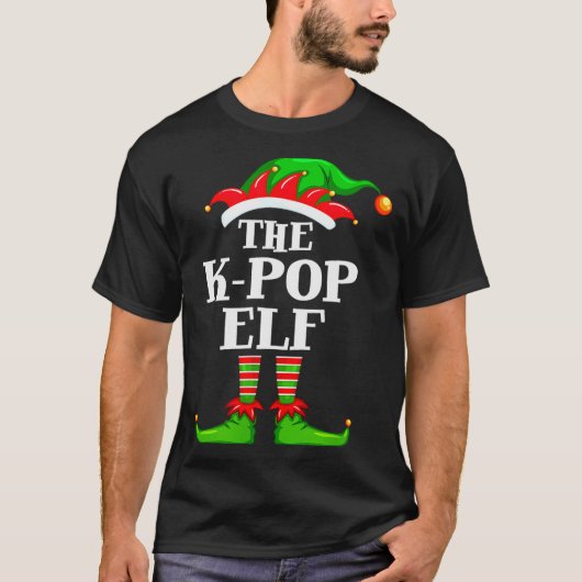K-p Elf Matching Family Group Christmas Party Pyja T-shirt (Voorkant)