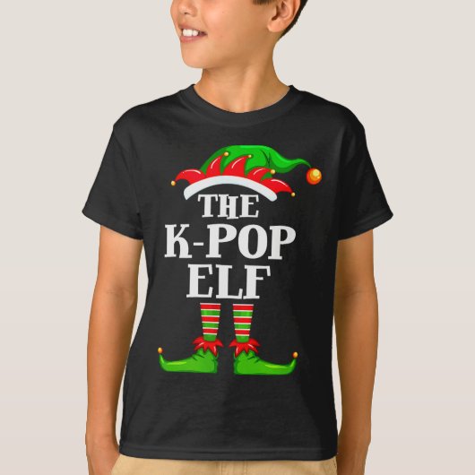 K-p Elf Matching Family Group Christmas Party Pyja T-shirt (Voorkant)