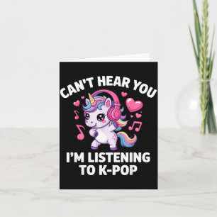 K-p hoort je niet Ik luister K-p K P Kawaii Kp Kaart