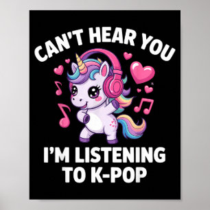 K-p Kan je niet horen Ik luister K-p K P Kawaii Kp Poster