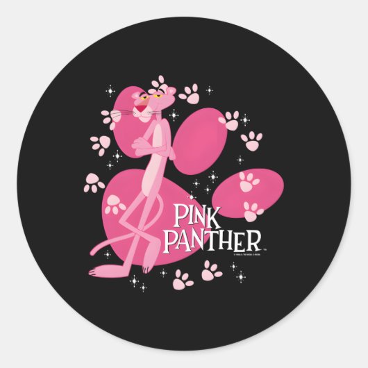 K Panther Loop Overal Ronde Sticker (Voorkant)
