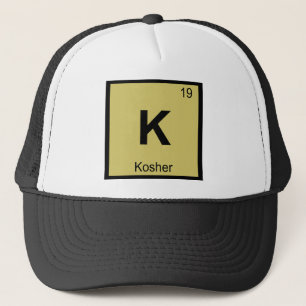 K - Periodiek tabelsymbool voor de chemie van Kosh Trucker Pet