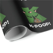 K-poop Funny K-pop Poo Pun Dark BG Cadeaupapier (Rol Hoek)