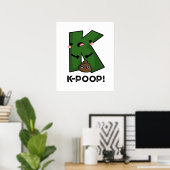 K-poop Funny K-pop Poo Pun Poster (Thuiskantoor)