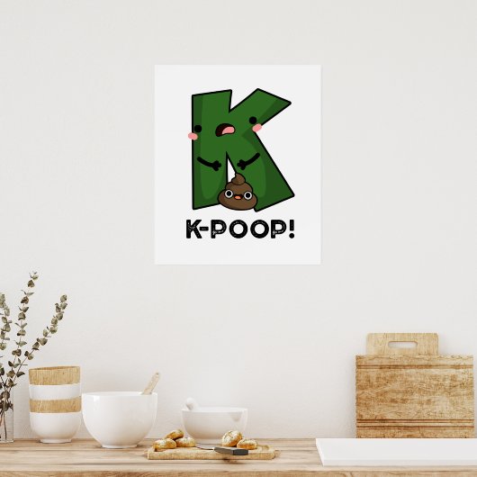 K-poop Funny K-pop Poo Pun Poster (Keuken)