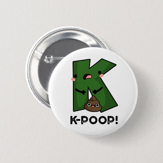 K-poop Funny K-pop Poo Pun Ronde Button 5,7 Cm (Voorkant /achterkant)
