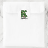 K-poop Funny K-pop Poo Pun Ronde Sticker (Tas)