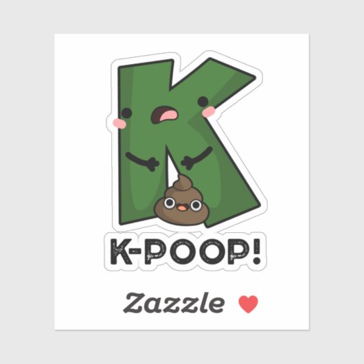 K-poop Funny K-pop Poo Pun Sticker (Vel)