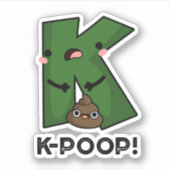 K-poop Funny K-pop Poo Pun Sticker (Voorkant)