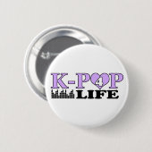 K-POP 4 LIFE RONDE BUTTON 5,7 CM (Voorkant /achterkant)