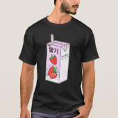 K Pop Aardbeienmelk Drink Korea Kpop Korean Drin T-shirt (Voorkant)