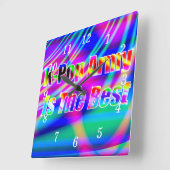 K-Pop Art Wall Clock Vierkante Klok (Hoek)