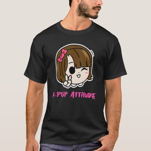 K-pop attitude t-shirt (Voorkant)