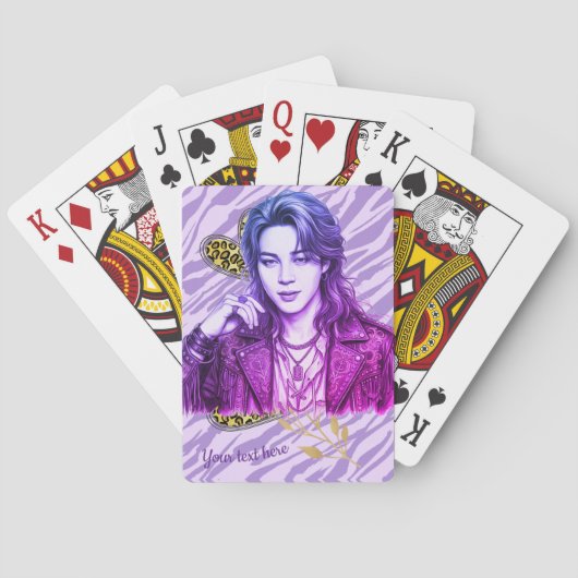 k-pop bewerkbare pictogramstijl pokerkaarten (Achterkant)