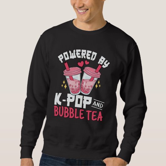 K Pop Bubble Tea Boba Korean Pink K Pop Music Trui (Voorkant)