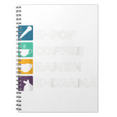 K-Pop Coffee Ramen K-Drama T-Shirt-SejLY Notitieboek (Voorkant)