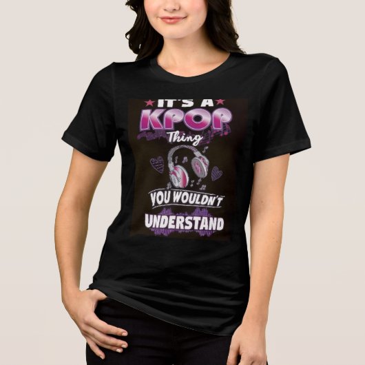 K-Pop Dames Tri-Blend Shirt (Voorkant)