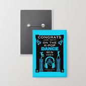 K-Pop danswedstrijd winnaar gefeliciteerd Button (Voorkant / Achterkant)