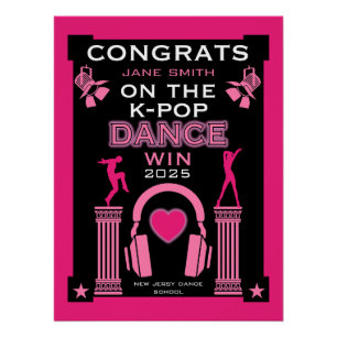 K-Pop danswedstrijd winnaar gefeliciteerd Perfect Poster