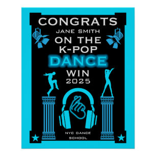 K-Pop danswedstrijd winnaar gefeliciteerd Perfect Poster