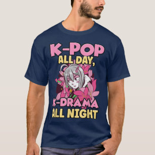 K-pop de hele dag, K-drama All Night Anime Manga T T-shirt