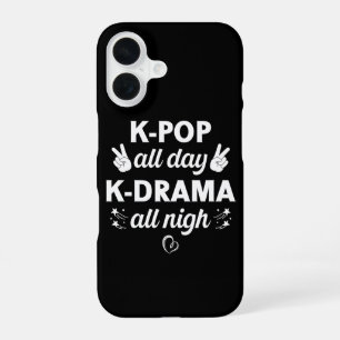 K-Pop de hele dag K-Drama de hele nacht, Koreaanse iPhone 16 Hoesje