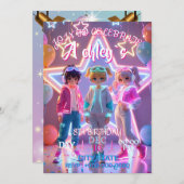 K-Pop Demon Hunters themed birthday parties,Golden Kaart (Voorkant / Achterkant)